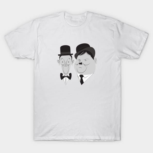 Laurel & Hardy - Comedy Masters T-Shirt by Leo da Fonseca